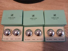 Ercuis Paris Silver-Plated Boule Salt & Pepper Shakers – 3 Boxed Sets (6 Pieces)