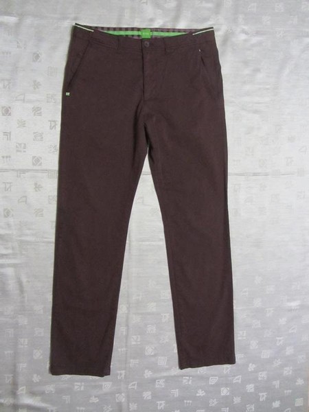 Men Hugo Boss Trousers Burgundy Cotton 34 / L / 50