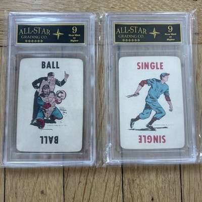 1957 Ed-U-Cards Baseball Card Game BALL SINGLE Graded 9 or Higher