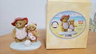 Cherished Teddies Jean & Christi Beach Bear Figurine 4009380 Resin Boxed