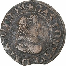 [#348588] Principality of Dombes, Gaston d Orléans, Double Tournois, 1636, Trévo