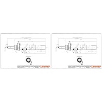 2X Dr!Ve+ Gasdruck StoßDÄMpfer Vorne Links+Rechts Passend FüR Bmw 1 2 3 4