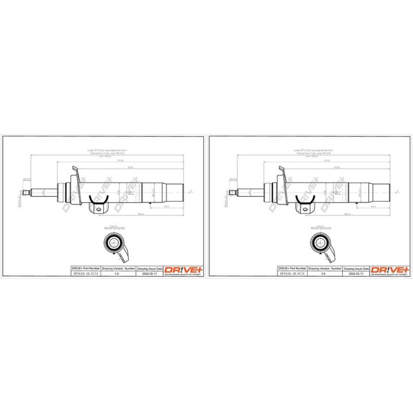 2X Dr!Ve+ Gasdruck StoßDÄMpfer Vorne Links+Rechts Passend FüR Bmw 1 2 3 4-image