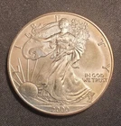 2000 1 oz american silver eagle coin Uncirculated.  .999 Fine Silver