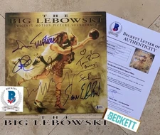 JEFF BRIDGES SIGNED THE BIG LEBOWSKI SIGNED CAST BIG LEBOWSKI ALBUM  BAS COA (B