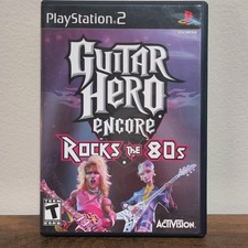 Activision Guitar Hero Encore: Rocks the 80s PlayStation 2 w/ Manual, Case, Disc
