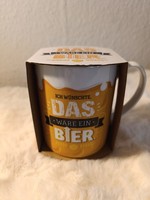 "Kaffeebecher \"Ich WüNschte Das WäRe Ein Bier\" Biermotiv Porzellan"