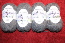 Reynolds Andean 100 pure Alpaca Yarn 4ply 50g Color 43 Dark Gray Lot of 4
