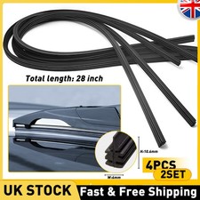 4 Pair Universal 28" Car Bus Silicone Windshield Frameless Wiper Blade Refills