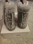 Olivia Miller Girls' Slipper Winter Boots Silver Stars, Faux Fur Gray Size 4 — photo 3