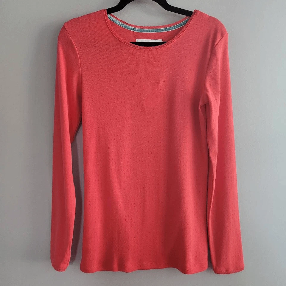 Nuevo con etiquetas Boden niñas 15-16Y punto pointelle rosa brillante salmón manga larga preppy Foto 4 de 4