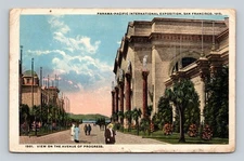 1915 Panama-Pacific Int'l Exposition San Francisco Postcard Avenue