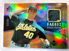 2005 Reflections RICH HARDEN Fabric Reflections Patch /99 OAKLAND ATHLETICS