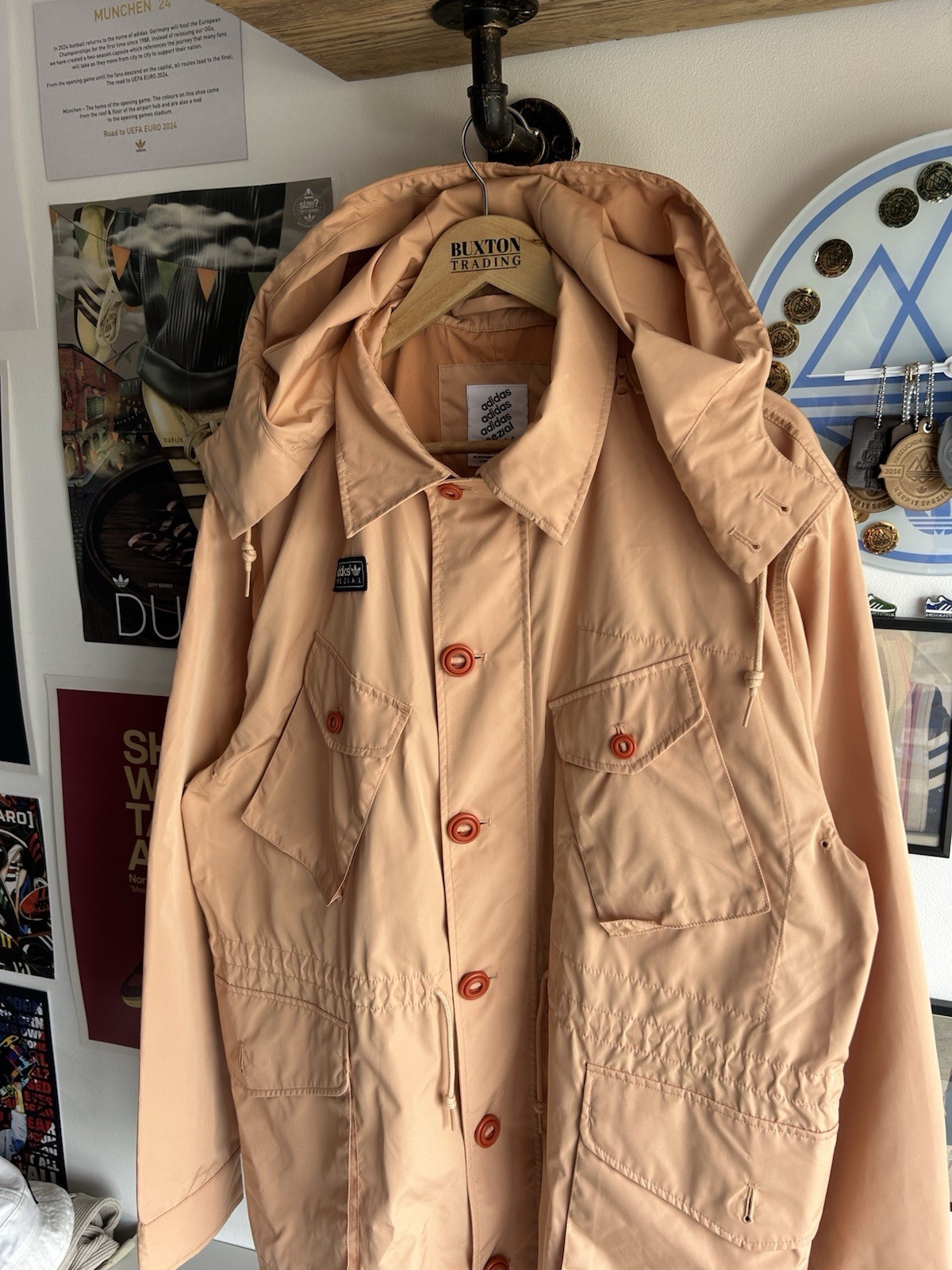 adidas SPZL Spezial Calavadella Jacket Size UK XL Extra Large Peach 2021 image 3