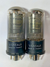 VISSEAUX 6V6GT METAL BASE SUPER RARE NOS MATCHED PAIR