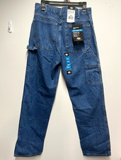 Dickies Men's Carpenter Jeans Blue Medium Wash Relaxed Straight 5-Pocket