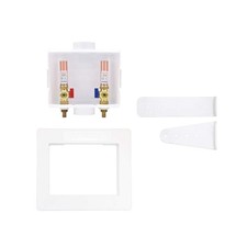 1/2 Inch Crimp PEX Connection White Center Drain Washing Machine Outlet Box