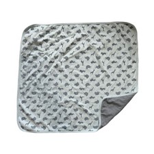 Little Me Safari Jungle Animals Stripe Blue Gray Cotton Baby Security Blanket