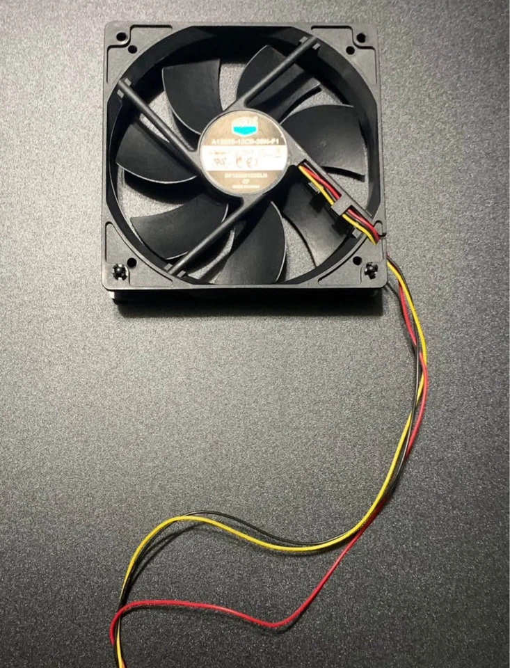 Cooler Master 2pc LOT 120mm Case Fans A12025-12CB-3BN-F1 Black 3-pin - Image 3 of 3