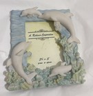 Vintage Y2k Ceramic Dolphin Picture Frame Frutiger Aero Ocean Animal Shells — photo 5