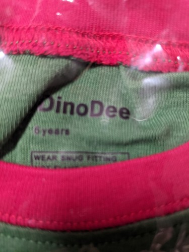 Dino Dee Christmas Pajamas Top Only - Picture 3 of 4