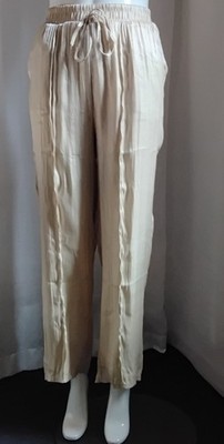 Tobakko Fashion Hose Streifen-Optik Glitzer Damen Gr. S/M beige