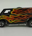 Vintage Hot Wheels Blackwall 1974 Super Van Hong Kong Black w Flames