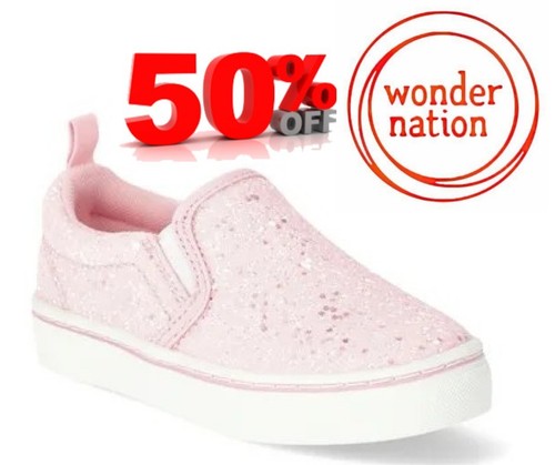 Zapatillas sin cordones Wonder Nation talla 3 niña color rosa claro brillo - Imagen 5 de 11