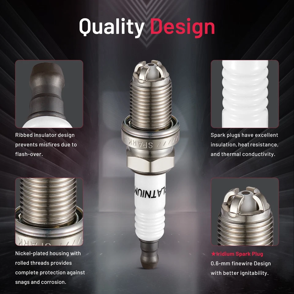 Juego de 6 bujías de iridio de cerámica aptas para BMW 328i 3199 1996-2000 BKR6EQUP Foto 3 de 4