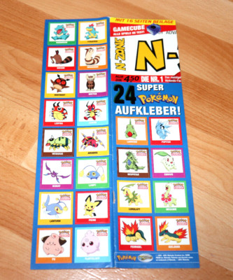 2001 Nintendo Pokemon Characters & Names GameCube Vintage Stickers Aufkleber Set
