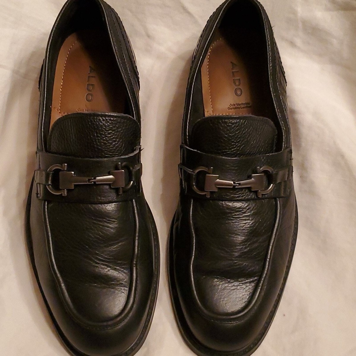Aldo Flex Schergerflex Size 7W Black Leather Loafer Style  display picture 3