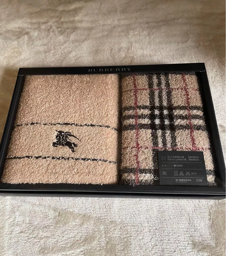 New burberry japan face towel wash towel 100 cotton set Japan eBay