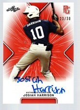 2021 Leaf Perfect Game Showcase Autographs Orange #BAJH4 Josiah Harrison 23/30