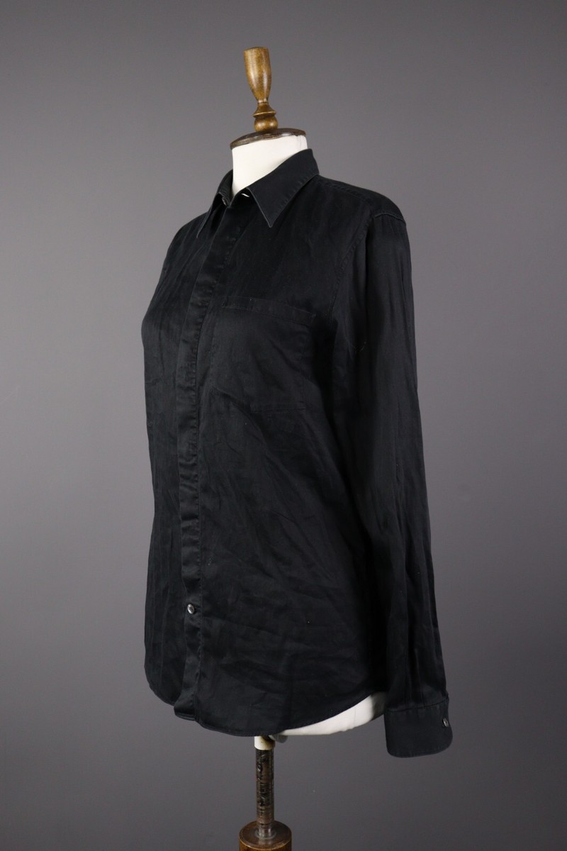 トップス archive HELMUT LANG super long sleeve HELMUT LANG Archive Black Label Button Long Sleeve Blouse