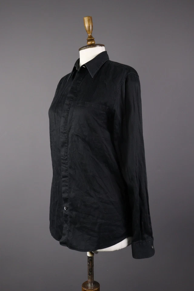 HELMUT LANG Archive Black Label Button Long Sleeve Blouse Shirt Size 39 - Image 2 of 4