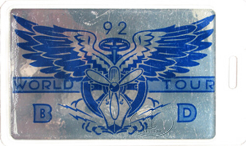 BOB DYLAN 1992 LAMINATED BACKSTAGE PASS silver foil - Picture 1 of 1