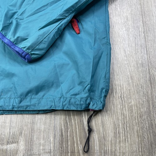 VTG White Sierra Teal Green Nylon Anorak Pullover Jacket Mens Size M Medium - Picture 2 of 22