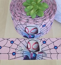 5/8, 7/8, 1.5  3   1 YD Ghost Spider Grosgrain Ribbon Gwen Stacy Spider-Woman