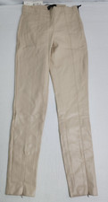 Zara Leggings Faux Leather Beige Size XS NWT's 24Wx28L 