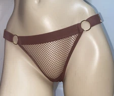 Victoria’s Secret Very Sexy Thong Panty Brown Small Mesh New