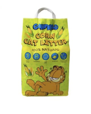 Garfield Corn Cat Litter 10L 100% Natural Ingredients Biodegradable ECO  FRIENDLY