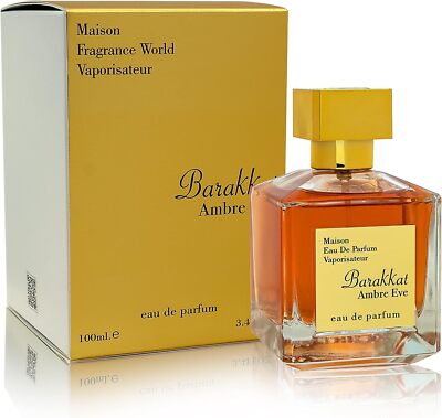 Barakkat Ambre Eve Eau de Parfum 3.4 Fl Oz Unisex Warm Spices Floral Notes