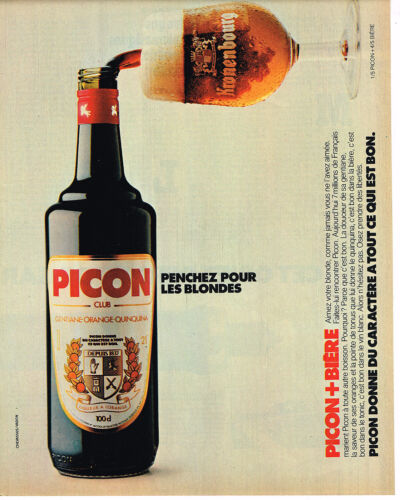 PUBLICITE ADVERTISING 104  1980  PICON+ BIERE  penchez pour les blondes - Picture 1 of 1