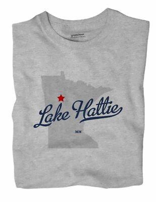 Lake Hattie Minnesota MN T-Shirt MAP
