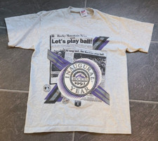 VTG 1993 MLB COLORADO ROCKIES INAUGURAL OPENING DAY 2 SIDED T SHIRT SZ M