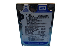 160 GB SATA WD WD1600BEVT-22ZCT0 S/N: WXF0A9966608 2,5 ZOLL #NFP931