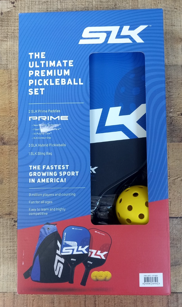 SLK Prime Max Pickleball Bundle with 2 Paddles 3 Balls Carry Bag