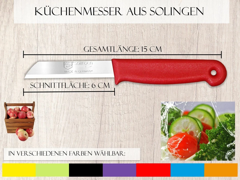 Gemüsemesser Solingen Küchenmesser Schälmesser Obstmesser Allzweckmesser Scharf - Bild 2 von 4