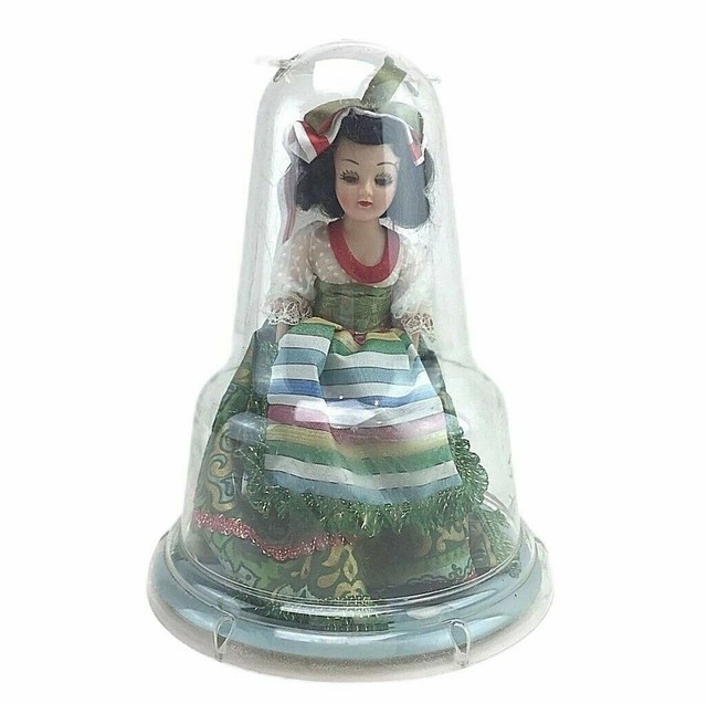 Vintage A & H Doll Plastic USA Fashion Dress Toy Dolls Bell Dome Case