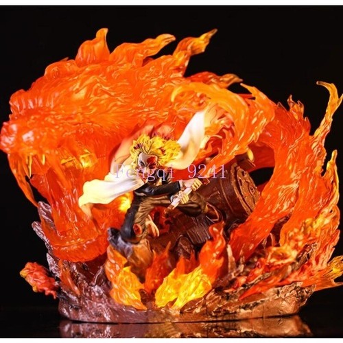 Demon Slayer Figure Statue Kimetsu No Yaiba Rengoku Kyoujurou W/LED Base Model - Picture 12 of 13